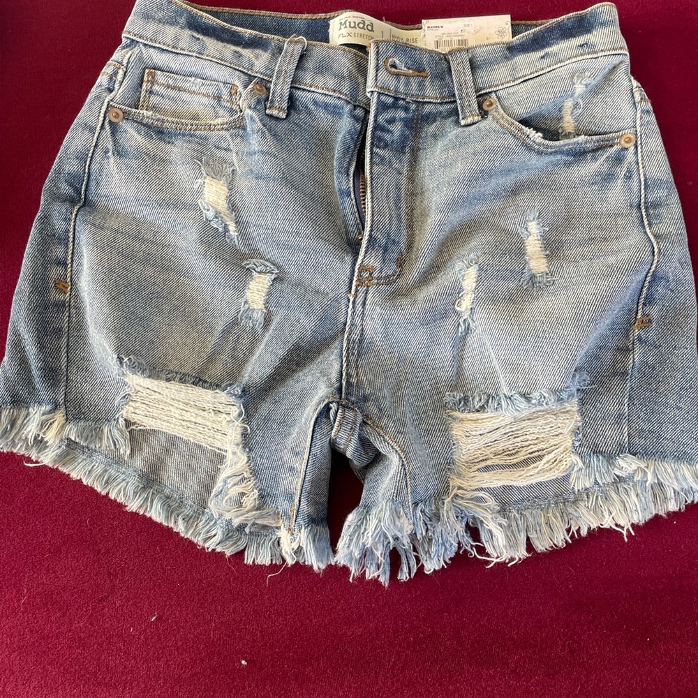 Mudd high rise midi shorts